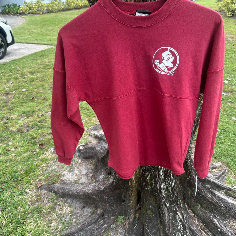 Red Crewneck Sweatshirt with Logo